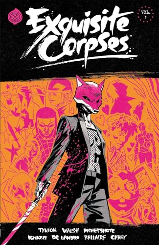 Comic book cover featuring a figure in a fox mask holding a sword.