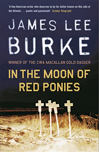 Book cover: "In The Moon of Red Ponies" with three grave markers.