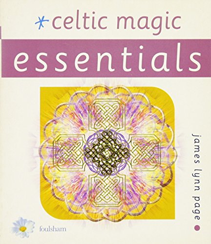 Book cover: āCeltic Magic Essentialsā with a yellow and purple Celtic knot.