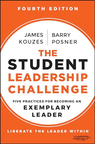 Book cover: "The Student Leadership Challenge," fourth edition, orange and white.