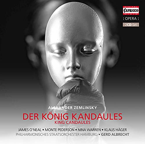 CD cover: a pale, sculpted face with the opera title “Der König Kandaules”.