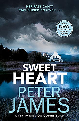 Book cover: “Sweet Heart” by Peter James, featuring a dark, stormy landscape.