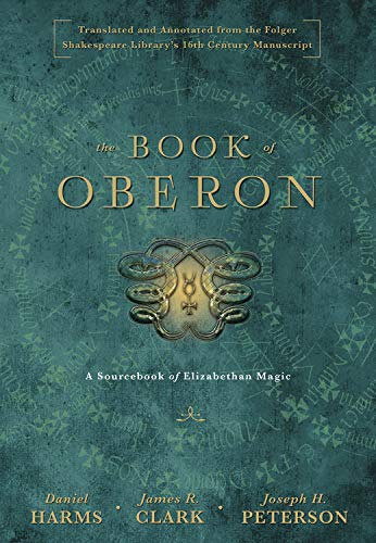 Dark teal book cover with ornate gold design and title “The Book of Oberon.”