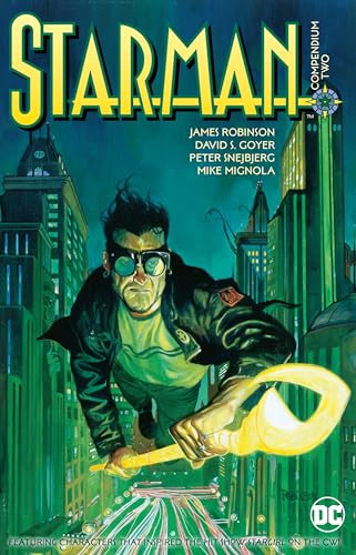 “Starman Compendium Two” cover: man with staff in a green, urban scene.