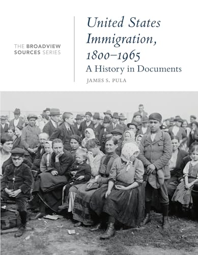 Book cover titled United States Immigration 1800-1965 featuring a black and white historical photograph.