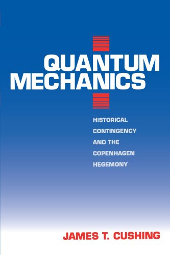 Book cover: "Quantum Mechanics" by James T. Cushing, blue background.