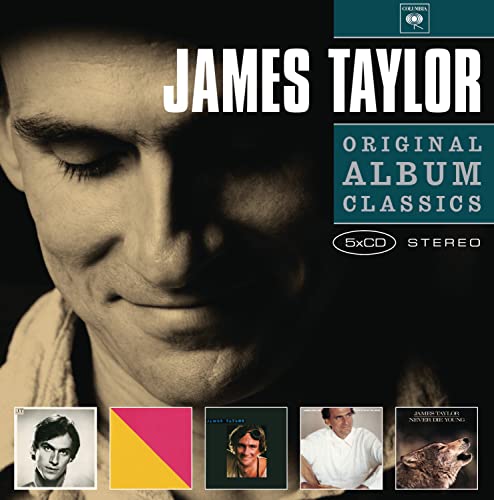 James Taylor “Original Album Classics” 5xCD set with portrait and album covers.