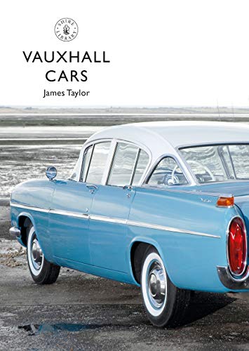 Book cover featuring a vintage blue Vauxhall car on a beach.