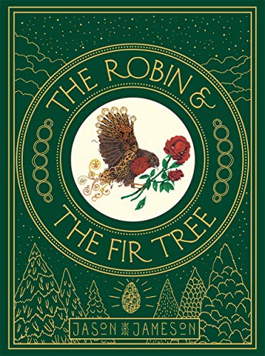 Book cover: robin and red rose illustration within a circular frame.