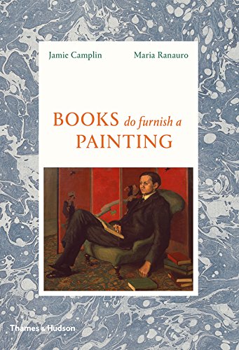 Book cover titled Books Do Furnish a Painting featuring a portrait of a seated man.