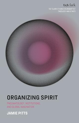 Book cover with abstract pink circle and title “Organizing Spirit” below.