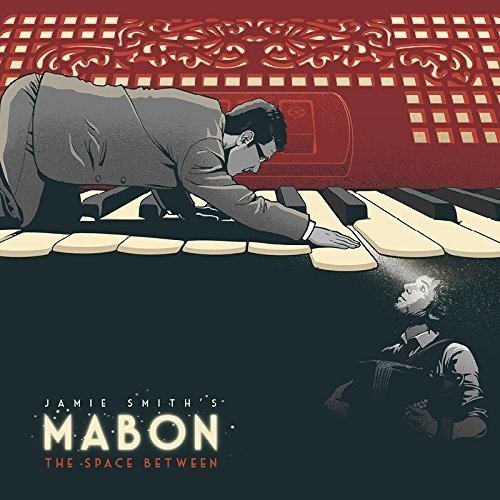 Album cover for Jamie Smith’s Mabon: illustrated man at a piano.