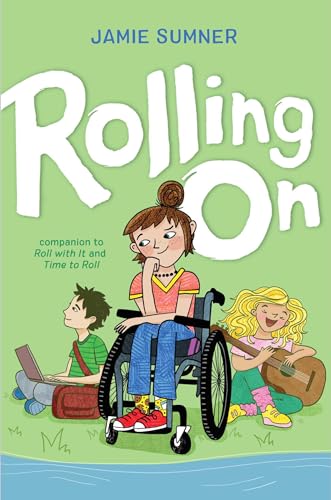 Book cover featuring a girl in a wheelchair with two friends on a lawn.