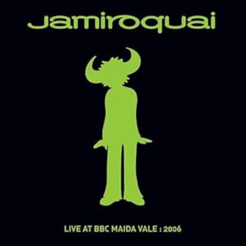 Jamiroquai album cover: green buffalo figure on black background.