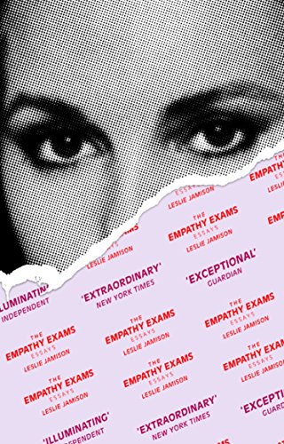 Book cover featuring a halftone close-up of eyes above a torn, light purple background.