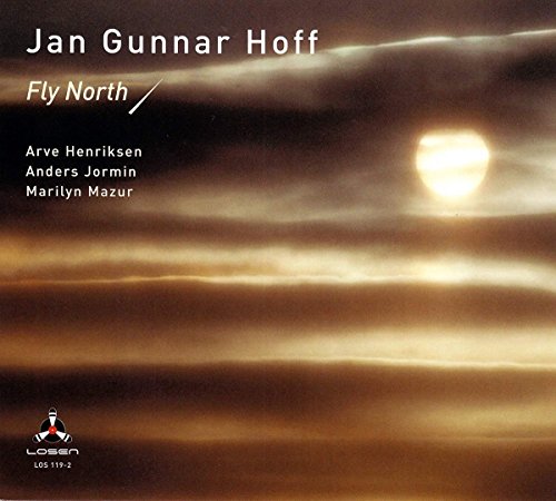 CD cover for Jan Gunnar Hoff’s “Fly North” with a sunlit sky.