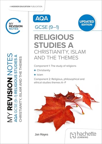 Religious Studies revision notes book cover with autumn leaves imagery.