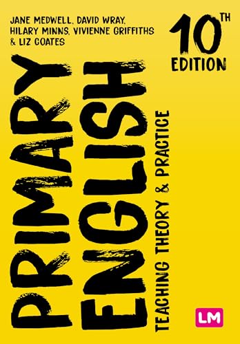 Yellow book cover with bold black text reading Primary English: Teaching Theory & Practice.