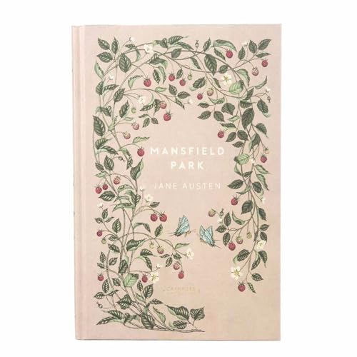 Book cover of "Mansfield Park" by Jane Austen with floral design.