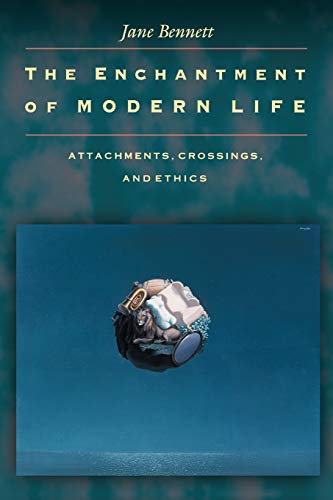 Book cover: “The Enchantment of Modern Life” with floating, bundled objects.