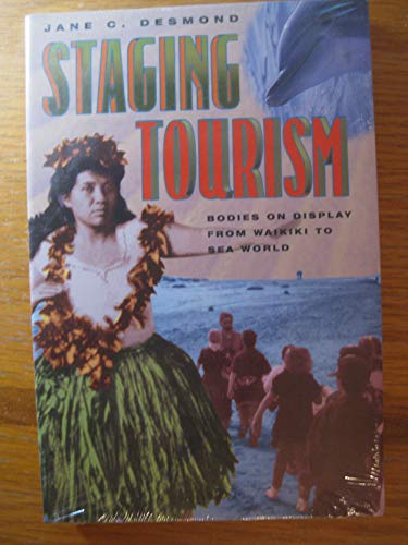 Book cover: "Staging Tourism" with a Hawaiian woman and beach scene.