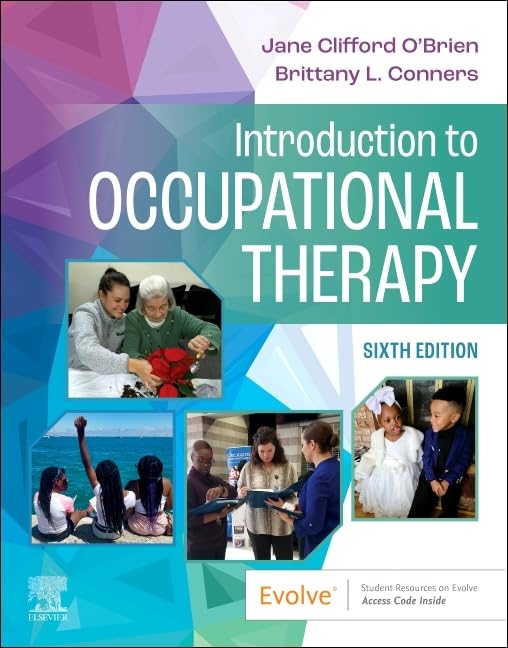 Book cover: “Introduction to Occupational Therapy” sixth edition, with diverse images.
