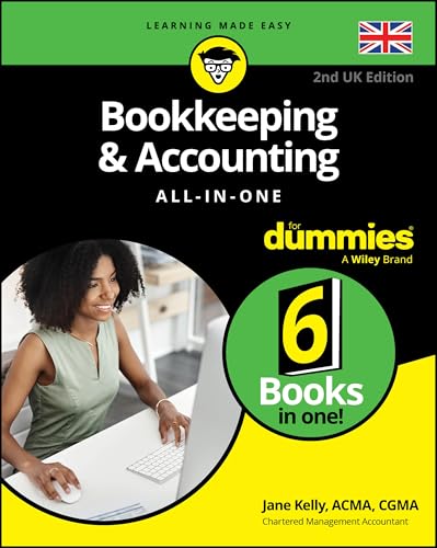 Book cover: "Bookkeeping & Accounting All-in-One For Dummies," UK Edition.