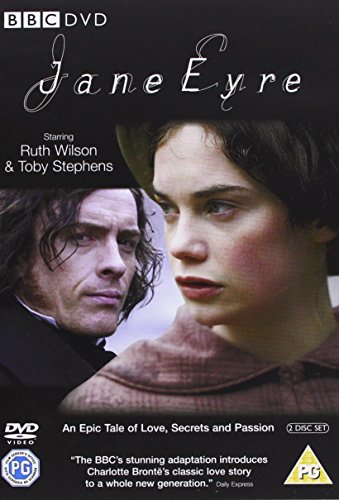 DVD cover for "Jane Eyre" featuring Ruth Wilson and Toby Stephens.
