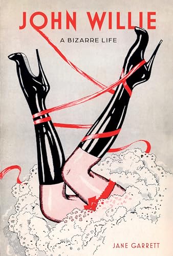 Book cover: legs in black stockings tied with red ribbon.