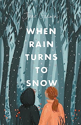 Book cover: two figures viewed from behind in a snowy forest.