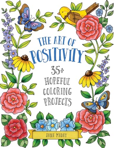 Floral coloring book cover with butterflies, birds, and title text.