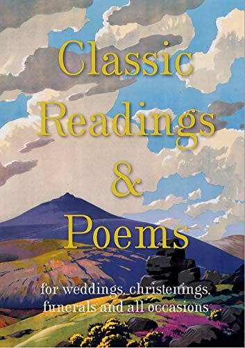 Book cover with gold text over a landscape painting, titled "Classic Readings & Poems".