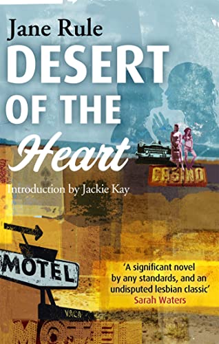 Book cover: "Desert Of The Heart" with desert imagery and two women.