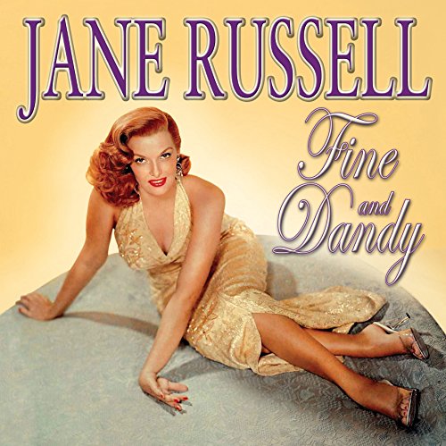 "Album cover featuring Jane Russell in a gold dress, reclining on a grey surface."