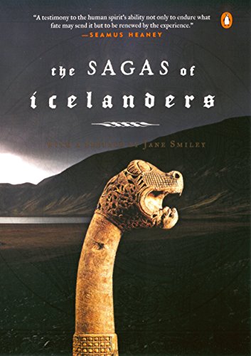 Book cover showing a carved wooden dragon head against a dark Icelandic landscape.