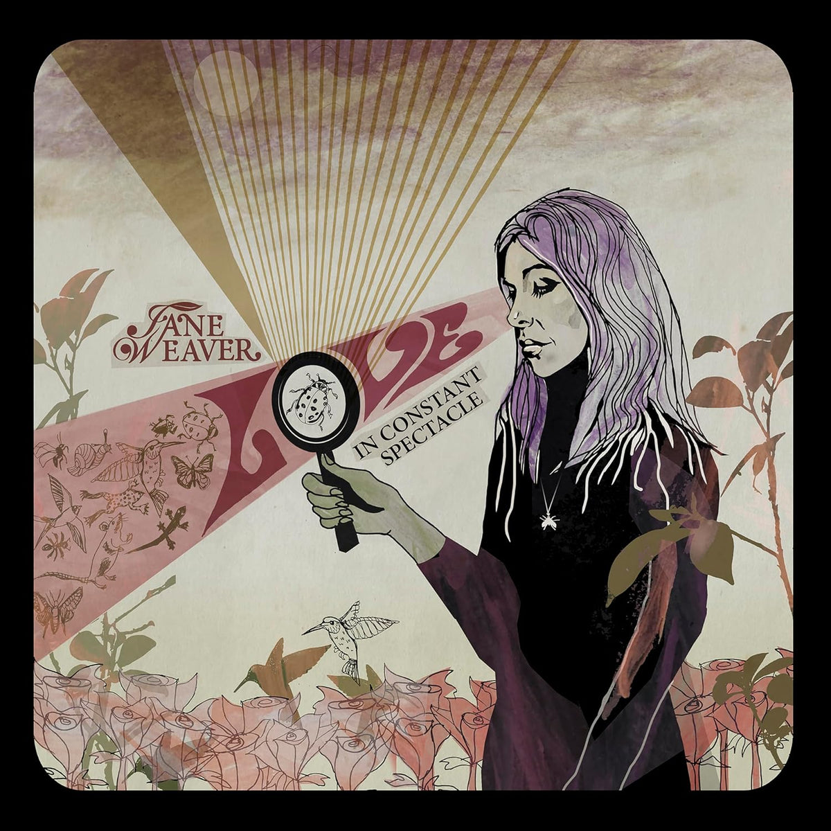 Album cover for Jane Weaver’s “Love In Constant Spectacle” with illustrated woman.