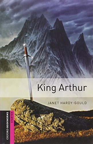 Book cover: “King Arthur” with a sword and mountain landscape.