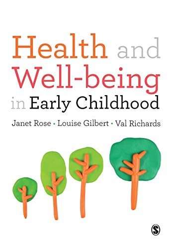 Book cover: "Health and Well-being in Early Childhood" with green sprout illustrations.