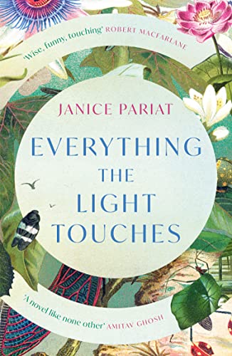 Book cover: "Everything the Light Touches" with floral and bird imagery.