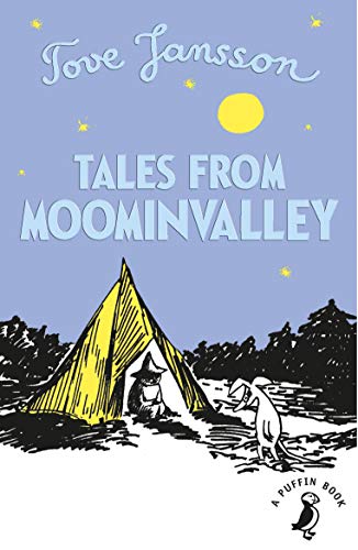 Book cover: yellow tent, silhouetted figures, and a full moon.