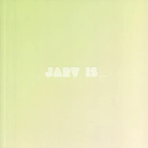 Pale green vinyl record cover with white text reading "JARV IS…".