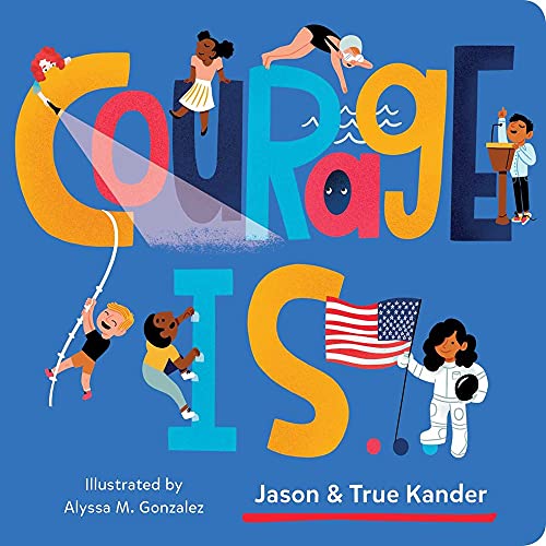 Book cover with colorful illustrations of children engaging in brave acts.