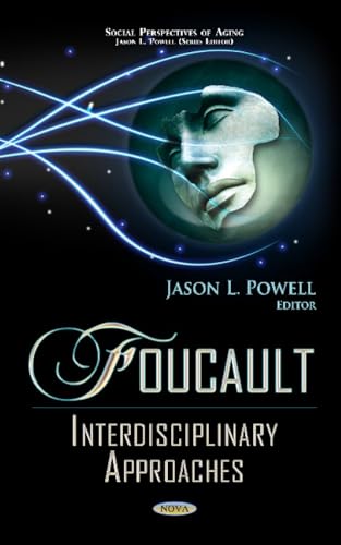 Book cover for "Foucault" with a stylized face and swirling blue lines.