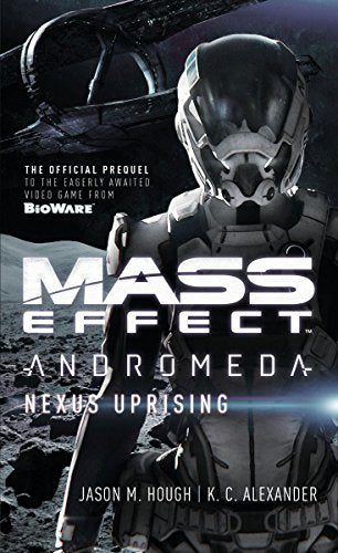 Book cover featuring a space-suited figure against a dark, rocky planetary landscape.