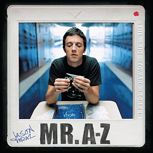 Jason Mraz album cover resembling a 3.5-inch floppy disk with a portrait.
