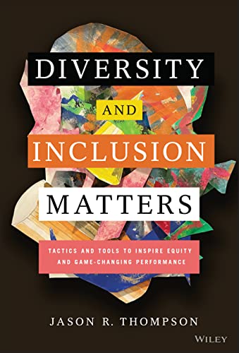 Book cover: "Diversity and Inclusion Matters" with colorful abstract shapes.