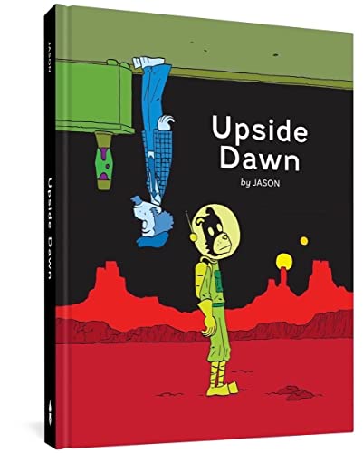 Book cover: astronaut and figure falling into a red, desert landscape.
