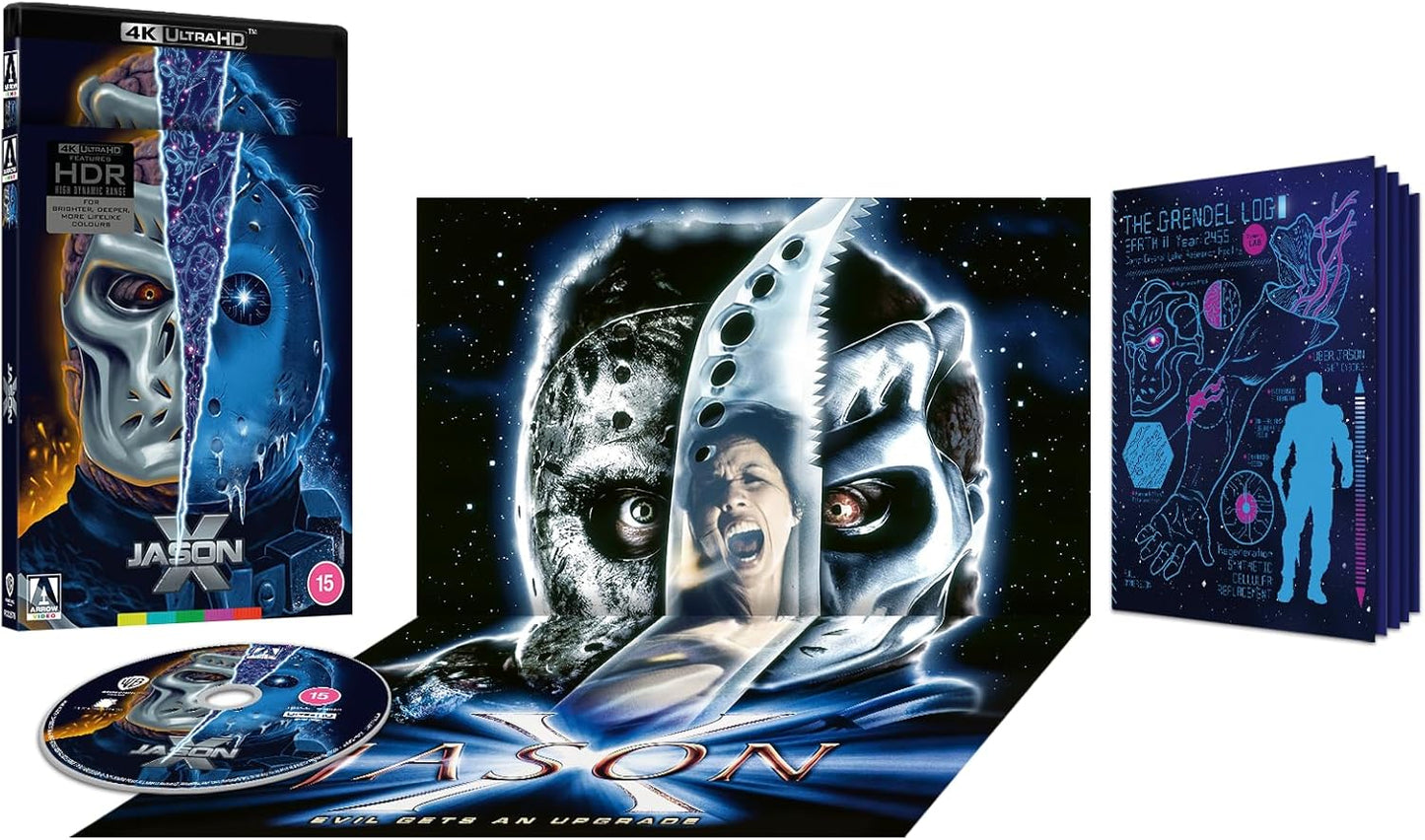 Jason X Blu-ray case featuring a futuristic, metallic Jason Voorhees.
