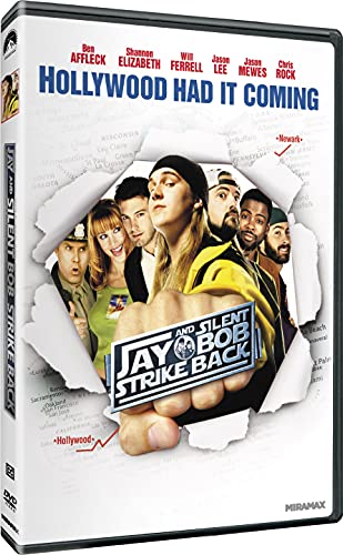DVD cover for "Jay & Silent Bob Strike Back" featuring a cast portrait.