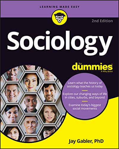 Book cover for Sociology For Dummies, 2nd Edition, featuring diverse faces in hexagons.